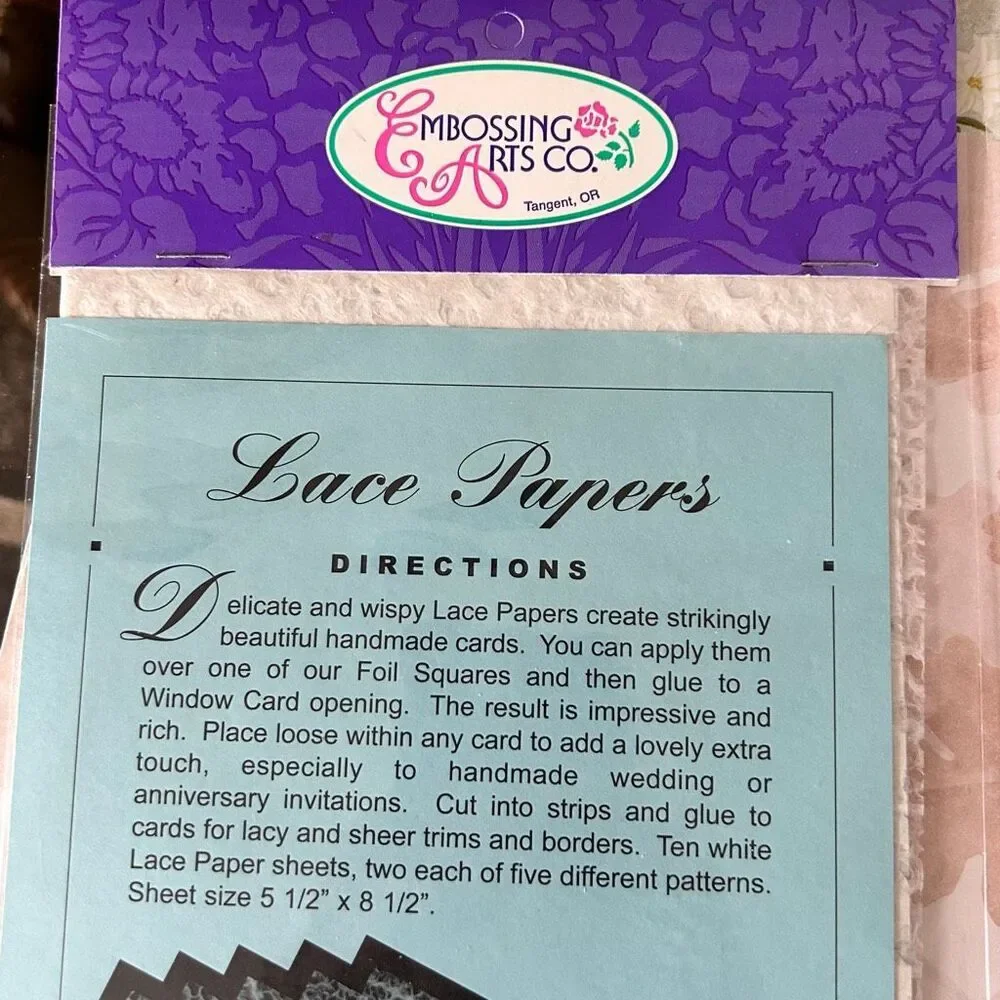 LOT Decorative Paper (Foil, Lace etc) Ribbon Stickers Scrapbooking Arts & Crafts